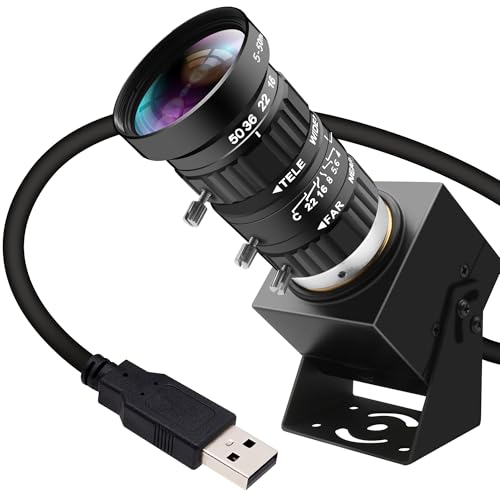 ELP 48メガピクセル USBカメラ 8K ウルトラHDカラーウェブカメラ 5-50mm...