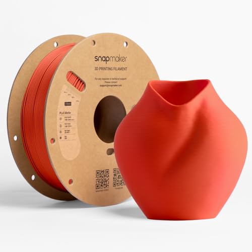 Image of Snapmaker Matte PLA Filament 1.75mm, RFID 3D Printer Filament for Snapmaker U1, Dimensional Accuracy + /- 0.02mm, 300mm /s High Speed Printing Clog-Free for Most FDM Printers,1kg(2.2lbs) Engine Red