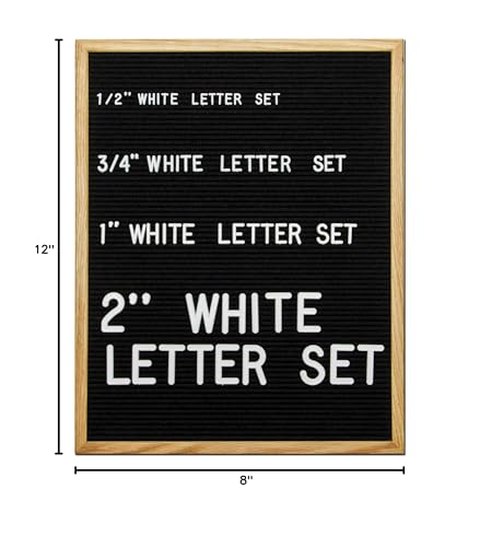 Felt Like Sharing Plastic Letter Board Letters (White Letters - 1/2”, 326 Pieces) – Changeable Characters & Symbols Felt Board Accessories – Cute Message Board Letters Set for Creative Room Decor