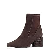 Donald Pliner Women's Gaige Ankle Boot, Dark Brown-Suede, 8