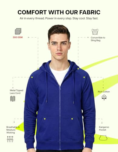 Image of AWG ALL WEATHER GEAR Hoodies for Men | Men's Solid Hooded Sweatshirt | Winter Wear | Pullover | Jackets for Men Stylish | Zipper Hooded Sweatshirt