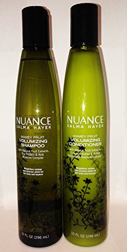 Nuance Salma Hayek Mamey Fruit Volumizing Shampoo and Nuance Salma Hayek Mamey Fruit Volumizing Conditioner [Bundle of 2 Items]