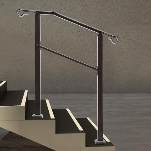 Support pour escalier extérieur 3 marches en acier au carbone premium