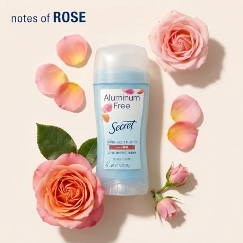 Secret Aluminum Free Deodorant for Women, Rose, 2.4 oz - image 7