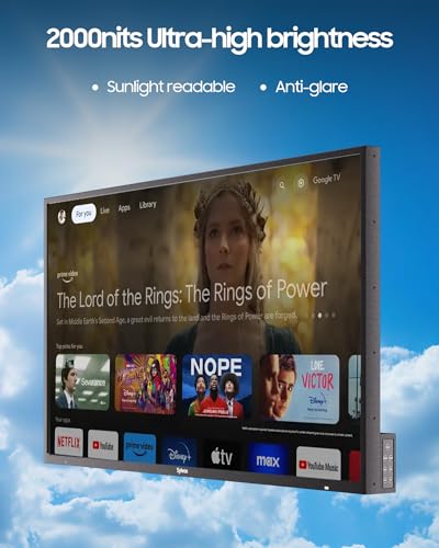 Sylvox Outdoor Tv, 55 Inch 2000 Nit High Brightness Smart Outdoor Tv thumb #2