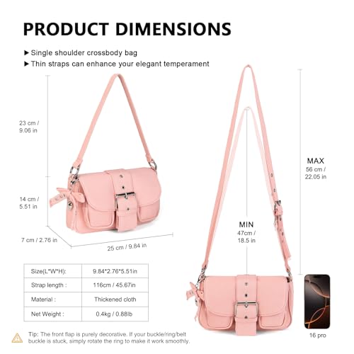 Image of Denim Crossbody Bags for Women,Blue Jean Hobo Shoulder Bag,Denim Messenger Bag