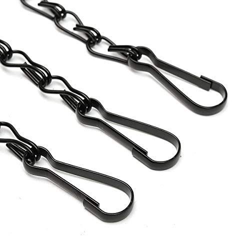 Mr. Carve Hanging Basket Replacement Chains for Planters and Pots | 14 Inches Black Powder Coated for Extra Durability | Pack of 5 - Image 4 thumbnail