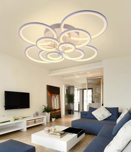 Plafonnier LED salon moderne télécommandé éclairage chambre cuisine - 2