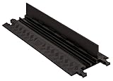 Guard Dog GD2X75-ST-B/B Polyurethane Heavy-Duty 2-Channel Low-Profile Cable Protector with Standard Ramp, Black Lid with Black Ramp, 36