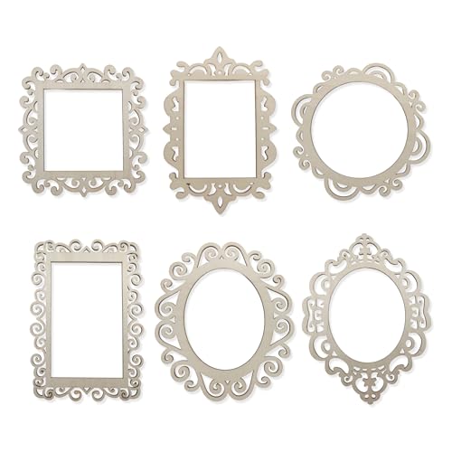 Nudaoz Lot de 18 cadres photo en bois bruts faits à la main - 5,9 x 11,9 cm - Avec cordes de suspension - Décoratif/suspendu - Convient pour la décoration...