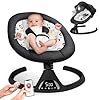 Electric Baby Swing for Infants to Toddler Portable Babies Swing Timing Function 5 Swing Speeds Bluetooth Touch Screen Music Speaker with 10 Preset Lullabies 5-Point Carabiner Black