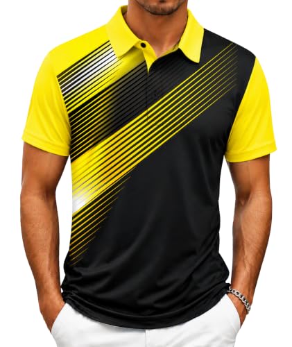 Image of ZITY Mens Golf Shirt Short Sleeve Athletic Casual Work Collared Polo Tshirt