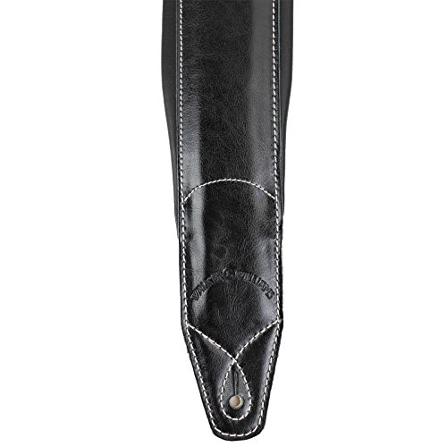 Walker & Williams C-22-XL Sangle de guitare extra longue rembourrée en cuir grainé Noir 147,3 cm, Black - Les Beatles, Paul McCartney, John Lennon, RIngo Starr, George Harrison Walker & Williams C-22-XL Sangle de guitare extra longue rembourrée en cuir grainé Noir 147,3 cm, Black – Image 5