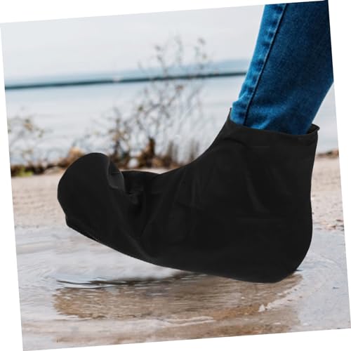 Cubiertas impermeables para zapatos de silicona UKCOCO, antideslizantes, para hombre y mujer, pack de 2, cubiertas para botas al aire libre resistentes al agua miniatura 5