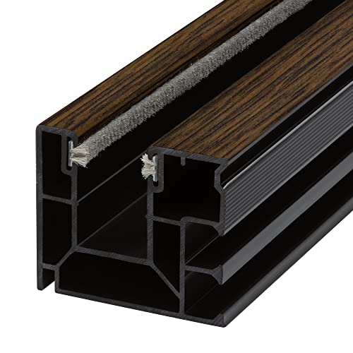 DIWARO. Rollladen Führungsschiene 4047 aus Kunststoff | Farbe Eiche rustikal | für Maxi Rollladenprofile | 40x47 (Farbe Eiche rustikal | Profil 4047 | Länge 1600mm)