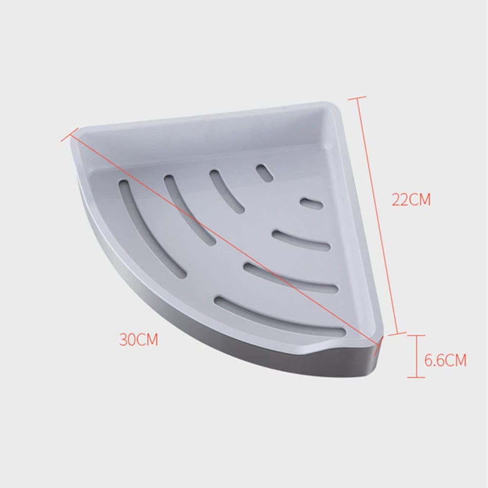 LUUYYI Estante esquinero de ducha para baño, estante de drenaje de ABS de acero inoxidable, accesorios de baño, estantes de cocina montados en la pared, estante de especias/negro de dos niveles