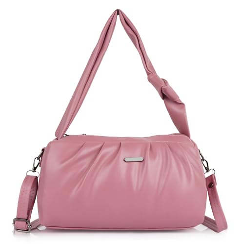 Image of Synthetic Leather Casual Top Handle Handheld Crossbody Travel Side Sling Bag For Women