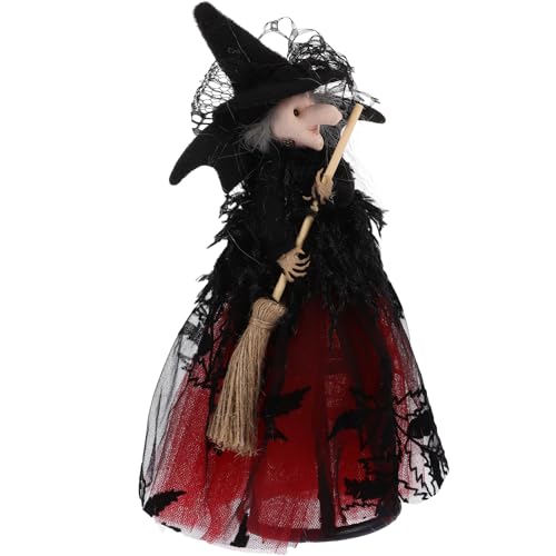 Alipis Halloween Witch Doll Decor Adorable Tabletop Witch Decoration for Halloween Party Compact Cloth Material for Home Office Bar Restaurant Decor