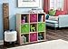 ClosetMaid Cubeicals 9 Cube Storage Shelf Organizer Bookshelf, Square Shape, Easy Assembly - Birch Wood Finish