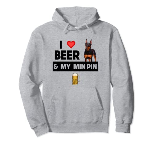 Pinzhi miniature avec inscription « I Love Beer and My Min » Sweat à Capuche
