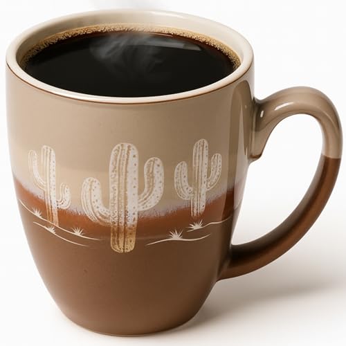 Cape Shore Freeport Etched Stoneware 18oz Mug Multiple Styles Available (Cactus)
