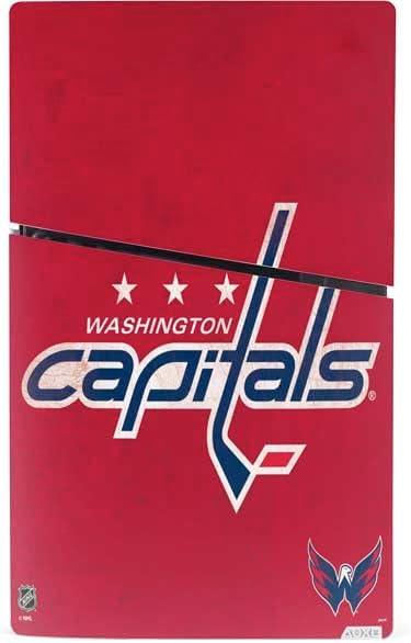 Skinit Decal Gaming Skin Compatible with PS5 Slim Digital Edition Bundle - Officially Licensed NHL Washington Capitals Distressed Design
