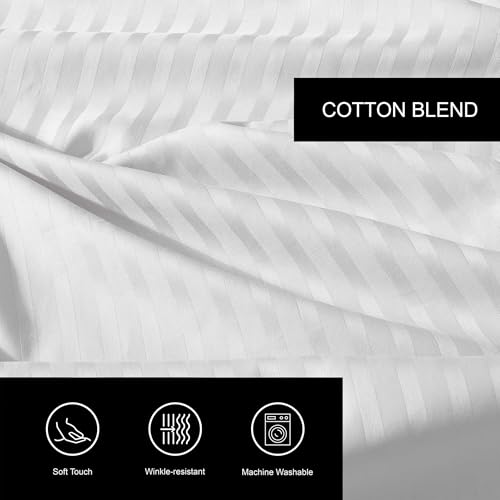 Vera Wang - Queen Sheet Set, Super Soft & Breathable Premium Cotton Bedding with Matching Shams, Fade Resistant, Striped Bedding Set (Dobby Stripe Grey, Queen) - Image 8