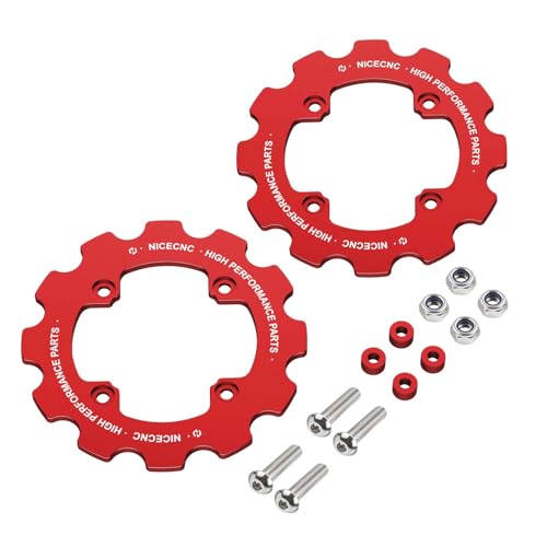 NICECNC Chain Protector Sprocket Cover Aluminum Compatible with Yamaha Raptor 700R YFM700R 2012-2026, Raptor 700 YFM700 2013-2026, Raptor 700 YFM700 2006-2011 Red