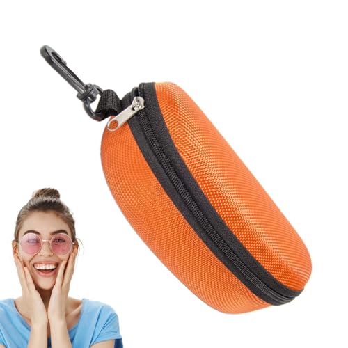 サングラスケースカラビナー付き、衝撃的なメガネケース、エヴァサングラスストレージとフック|防水防水硬水給水型メガネとFEライニングEVAメガネケース、ポータブルサングラスケース