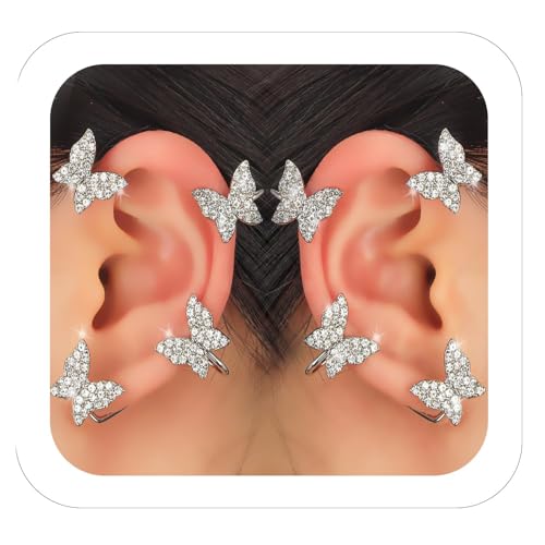 Ear Cuff Earrings for Women Non Piercing Faux Earring Cuff Rose Gold Earring Cuffs Non Pierced for Renaissance Costume,Rave Outfits,Tea Party Dresses,Birthday Dress,Women Gift