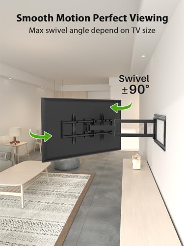 Usx Mount Long Arm Full Motion Tv Wall Mount For Most 42-90 Inch Tv 40 Inch Extension Tv Mount,Wall Mount Tv Bracket With 90°Swivel Up To 150Lbs Fits 16 Inch 18 Inch 20 Inch 24 Inch Stud Vesa 800X400Mm Xml035… thumb #5