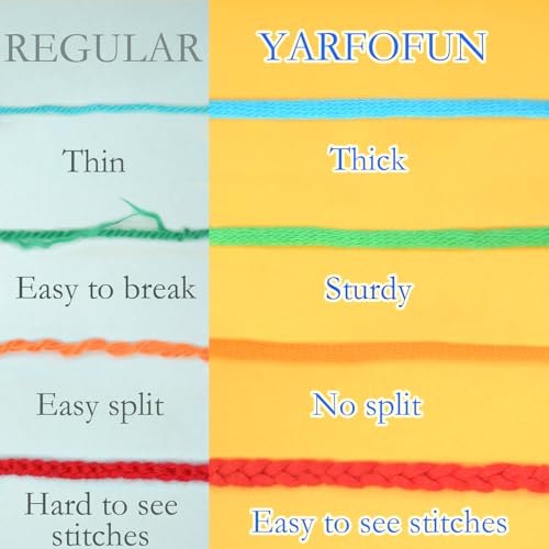 Image of 6 Pack Beginners Crochet Yarn Rainbow Multicolor Cotton Crochet Yarn for Crocheting Knitting Beginners-Variegated Series 02