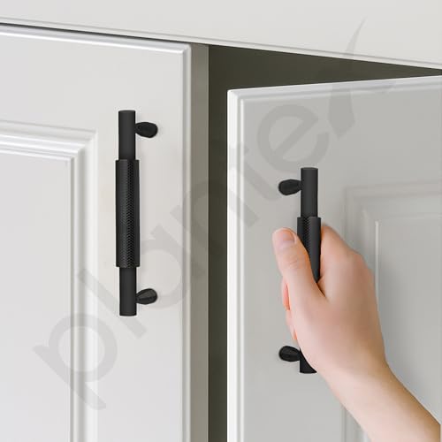 Image of Plantex Cabinet Handle /Kitchen Cabinet Door Handle /Wardrobe /96 mm Cupboard Handle /Door Pull-Push Handle for Home /Office - Pack of 2 (Black)