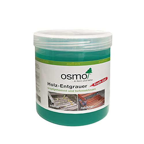 Osmo Holz-Entgrauer Kraft-Gel für Holzterrassen, Holzfassaden, Gartenmöbel und ähnliche Flächen (500 ml)