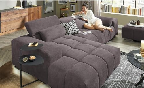 Image of Royale Hand Tufted Seven (3+2+2) Seater Elegant Wooden Base Sofa in Wide Extravagant Fabric, Gives Luxurious Look for Home /Living Room /Office /Guest Room /Hotels