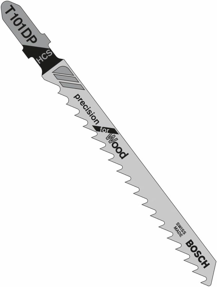 Bosch T101DP 5 pc. 4 in. 6 TPI Precision for Wood T-Shank Jig Saw Blades