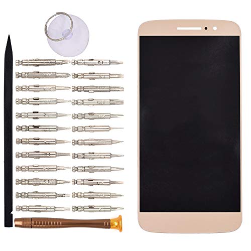 Image of LCD Screen Display Digitizer Touch Panel Without Frame Screen Replacement for Motorola Moto M(Golden)