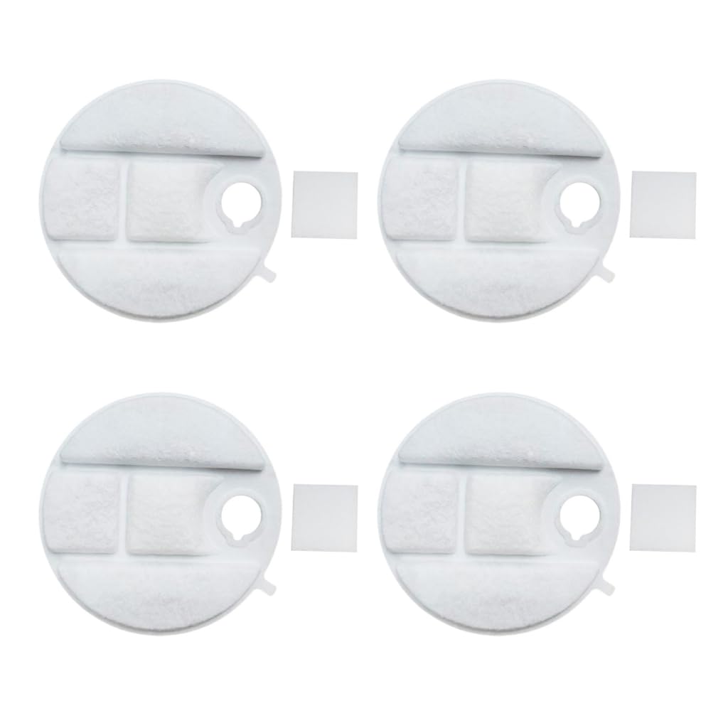 Pack of 4 Replacement Filters Keep Water Clean Double Filtration Round