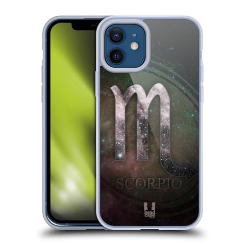 Head Case Designs Scorpio Nebula Zodiac Symbols Gel Case [Military Grade Protection] Compatible with Apple iPhone 12 / iPhone 12 Pro and Compatible with MagSafe