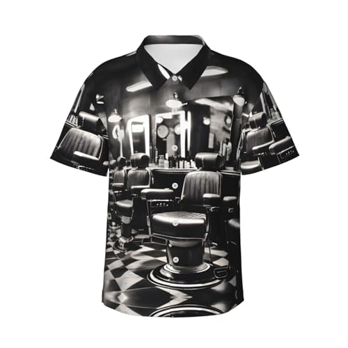 Chemise hawaïenne Barber Shop anti-transpiration pour un été décontracté