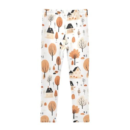 Autumn Tress House Girls Leggings Ultra Soft Compression Yoga Gym Pants for Kids 4-10T2