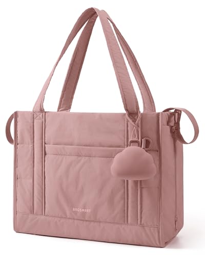 Image of BAGSMART Diaper Bag Tote Puffer, Hospital Bag for Labor Delivery with Pacifier Case, Lightweight Baby Bag for Travel, Work | Multifunctional, Insulated Pockets, Water Resistance
