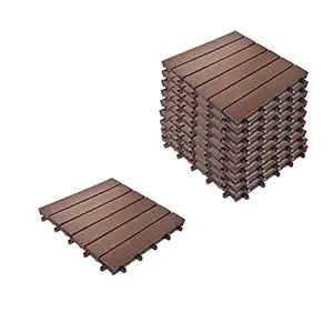 aavana greens Wooden Deck Tiles For Flooring Indoor & Outdoor - 12