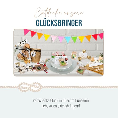 Filztasche mit Marienkäfer: Kleine Filz-Geschenktasche mit Henkel zum Befüllen, Henkeltasche Geschenk, Glücksbringer & Ostergeschenke, Geschenktüte Erwachsene & Kinder, Tragetasche, 21 x 14 x 6 cm