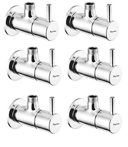 Image of Aquieen Full Brass Heavy Angle Stop Valve with Wall Flange Fluid (6)