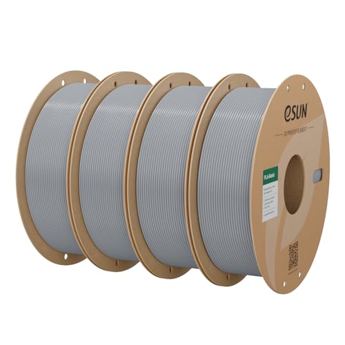 Image of eSUN PLA Basic Filament 1.75mm, 3D Printer Filament High Speed PLA for Fast Printing, 1KG Spool, 4 Spools 3D Printer Filament, Silver