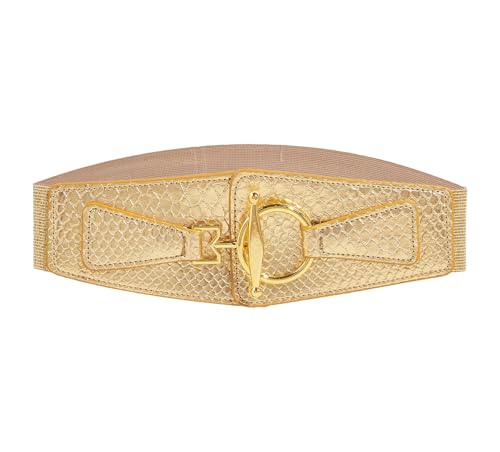 Women's Vintage Wide Elastic Waist Belt for ladies Jeans Dress