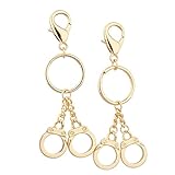 Lux Accessories Handcuff Hand Cuff Partners in Crime BFF Best Friends Matching Keychains