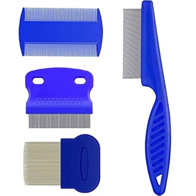 4 Pcs Pet Comb for Cat Dog Flea Lice Tear Stain Remover Combs Fine Tooth Grooming Removal Tool