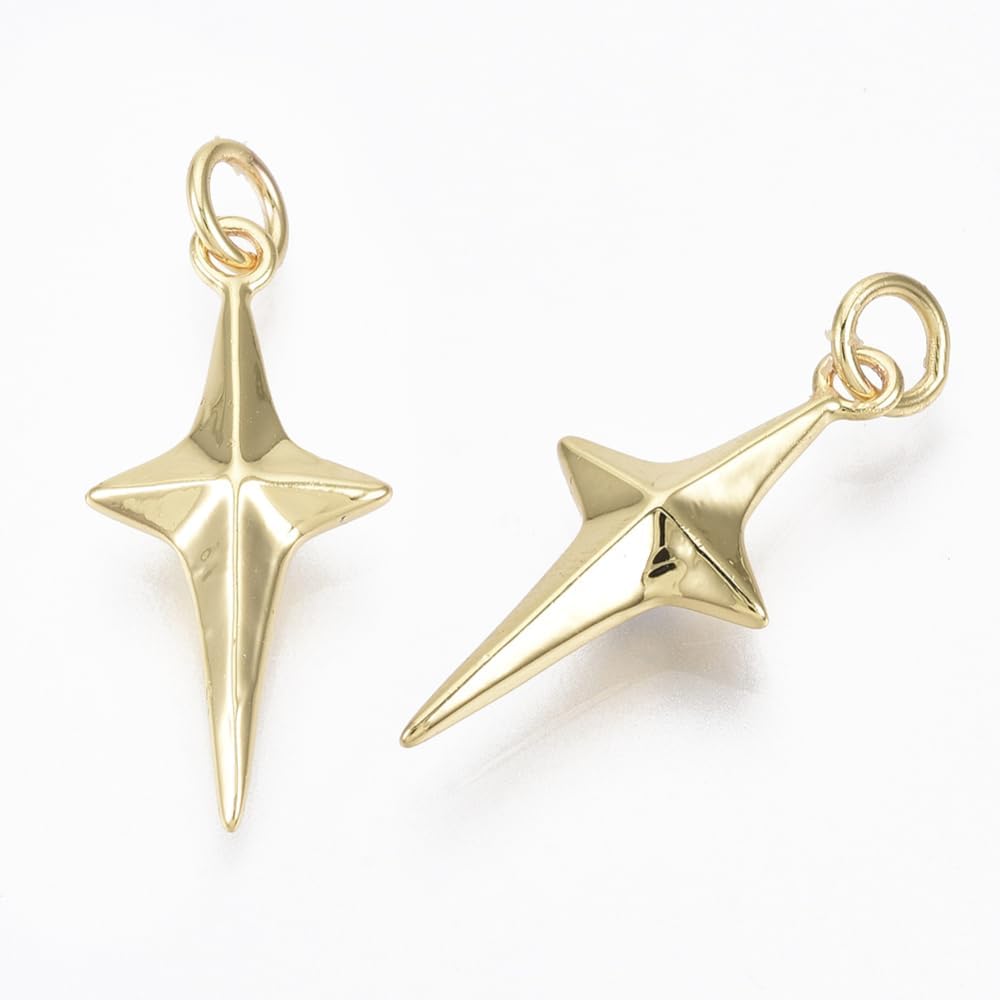 LiQunSweet 50 Pcs Hollow Tiny Religious Crucifix Cross Charms for DIY Crafting Bracelet Necklace Jewelry Making Accessories